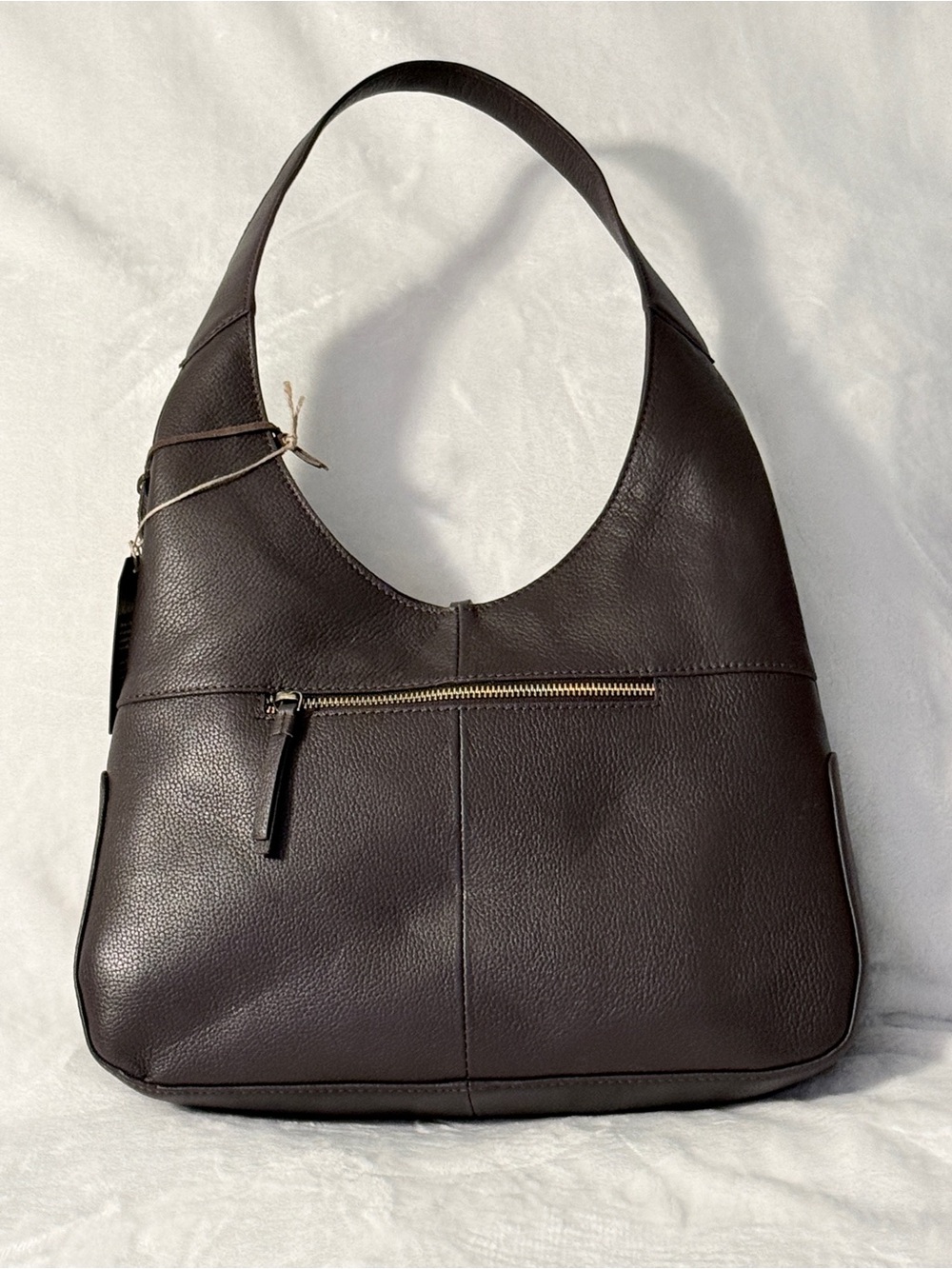 Classic Brown Leather Shoulder Bag - Picture 2 of 5